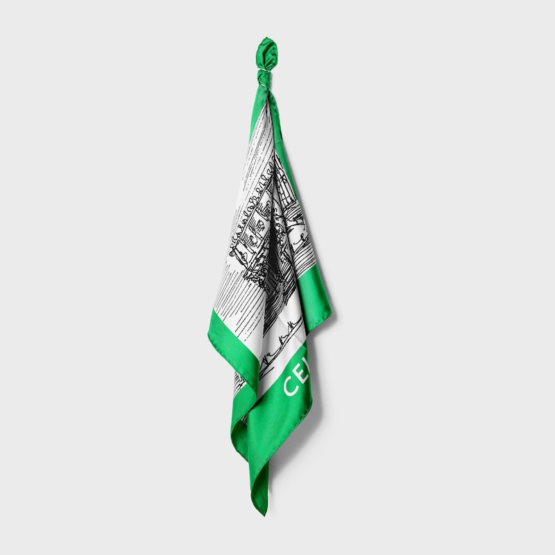 ARC BANDANA 55 - GREEN/WHITE/BLACK -  - 1 | CELINE