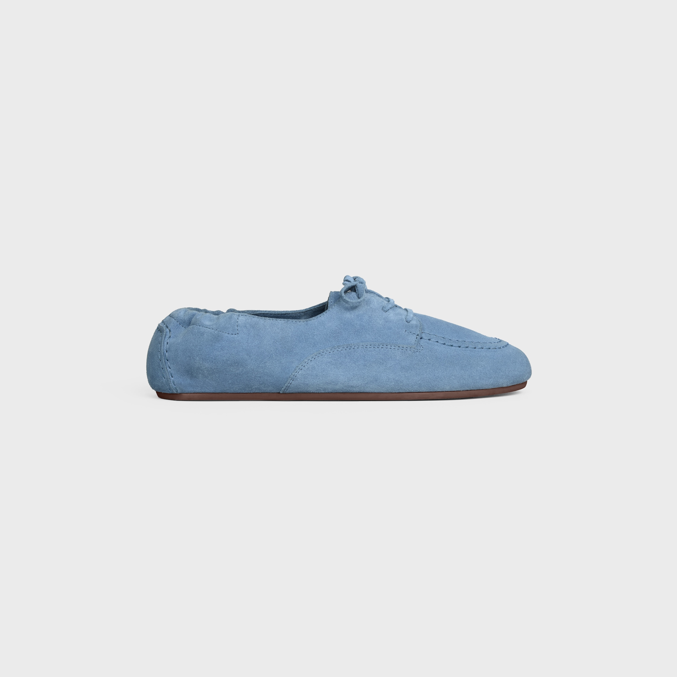 CELINE ADAM LACE-UP LOAFER IN SUEDE CALFSKIN