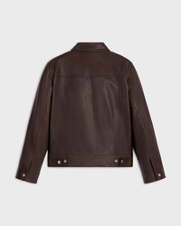 trucker jacket IN LAMBSKIN - DARK BROWN -  - 2 | CELINE