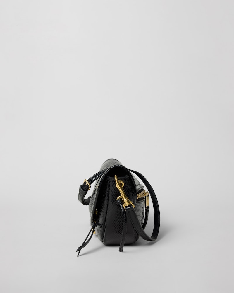 LITTLE HALFMOON SOFT TRIOMPHE IN PYTHON - BLACK - ALL BAGS - 1 | CELINE