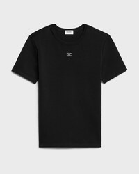 CAMISETA TRIOMPHE DE PUNTO DE ALGODÓN DE CANALÉ - NEGRO / BLANCO -  - 1 | CELINE