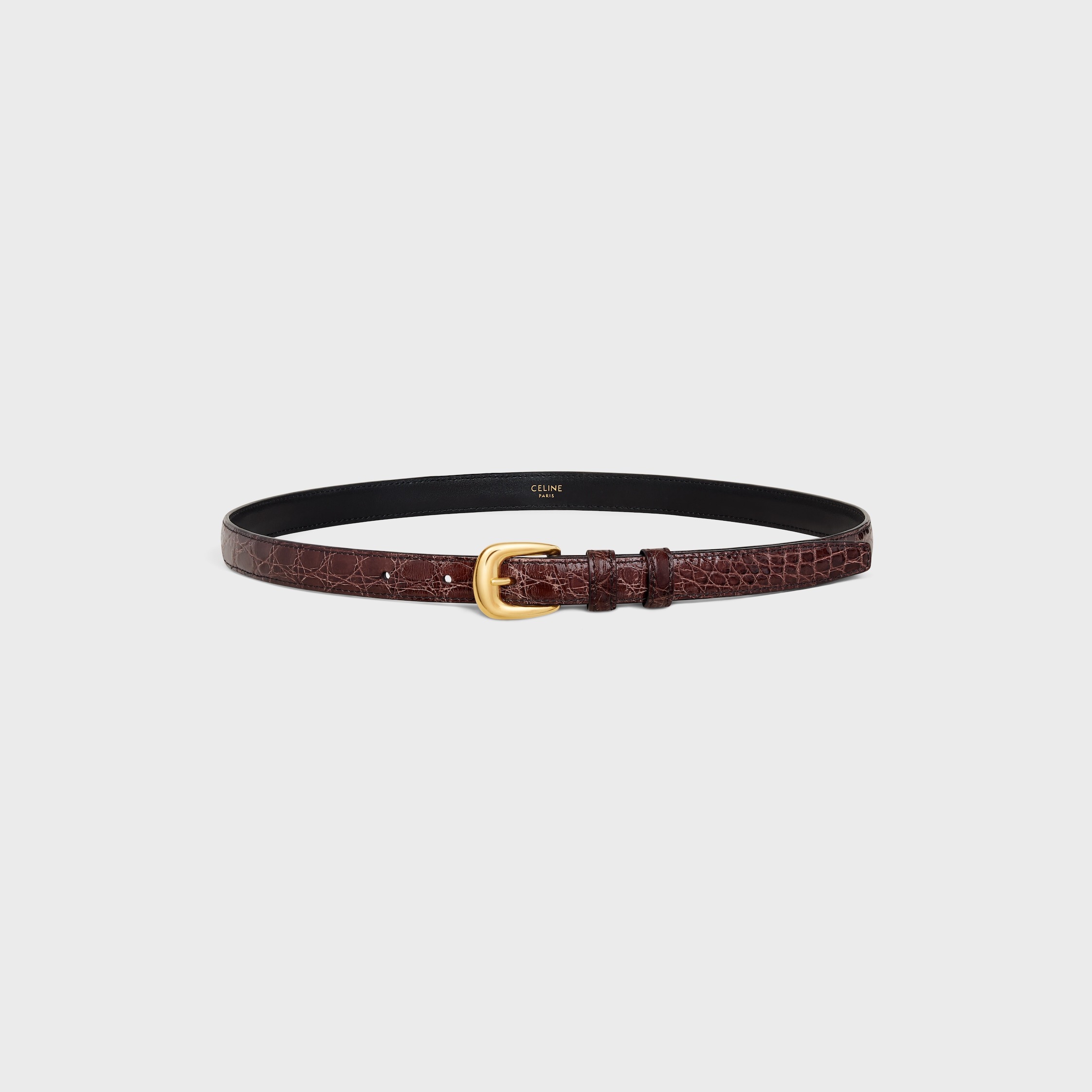 CELINE ウエスタン エレガント ベルト 18MM / クロコダイル