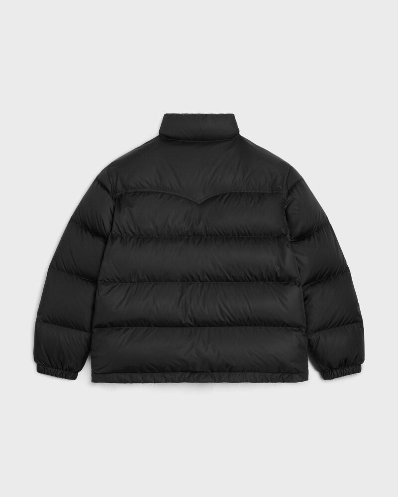 celine western down jacket in lightweight nylon - BLACK / CAMEL -  - 1 | CELINE