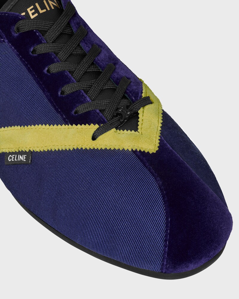 THE FLAT SNEAKER EN GROS GRAIN, VELOURS, CUIR DE VEAU VELOURS ET CUIR D'AGNEAU - Violet -  - 1 | CELINE