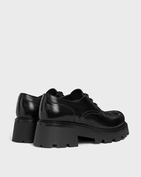 CELINE TRIOMPHE RANGERS DERBY WITH PERFORATED TRIOMPHE in POLISHED BULL - BLACK -  - 2 | CELINE