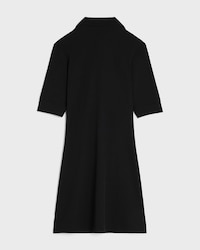 polo mini dress IN ribbed cotton - BLACK / WHITE -  - 2 | CELINE