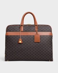 Garment Bag in Triomphe Canvas and Calfskin - TAN - CELINE MAISON - 1 | CELINE