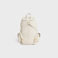 MINI BACKPACK SOFT TRIOMPHE IN SUPPLE SHINY LAMBSKIN - WHITE COTTON - SOFT TRIOMPHE - 2 | CELINE