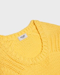 crewneck sweater IN cotton - LIGHT YELLOW -  - 2 | CELINE