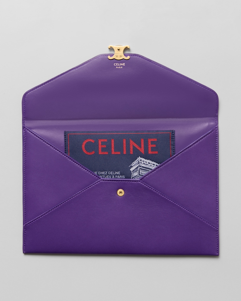 ENVELOPE IN SHINY CALFSKIN - PURPLE - ALL BAGS - 1 | CELINE