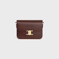 KLASSISCHE TRIOMPHE TASCHE aus glänzendem Kalbsleder - KASTANIE - ABENDMODE - 1 | CELINE