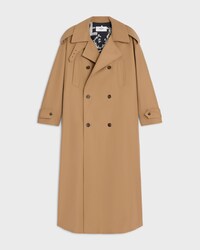 trench coat IN COTTON AND WOOL GABARDINE - BEIGE -  - 1 | CELINE