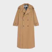 trench coat IN COTTON AND WOOL GABARDINE - CAMEL -  - 1 | CELINE