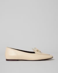 AURA BOW SLIPPER IN LEATHER - MILK -  - 1 | CELINE