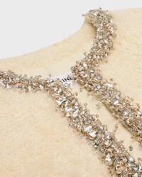 embroidered chelsea jacket IN silk natté - CHARDONNAY -  - 2 | CELINE