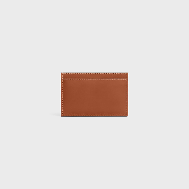 Porte-cartes Veau naturel avec Triomphe emboss&eacute; - TAN - GIFT FINDER - 1 | CELINE