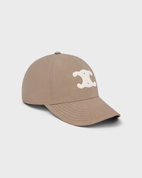 triomphe baseball cap IN cotton gabardine - GREIGE -  - 1 | CELINE