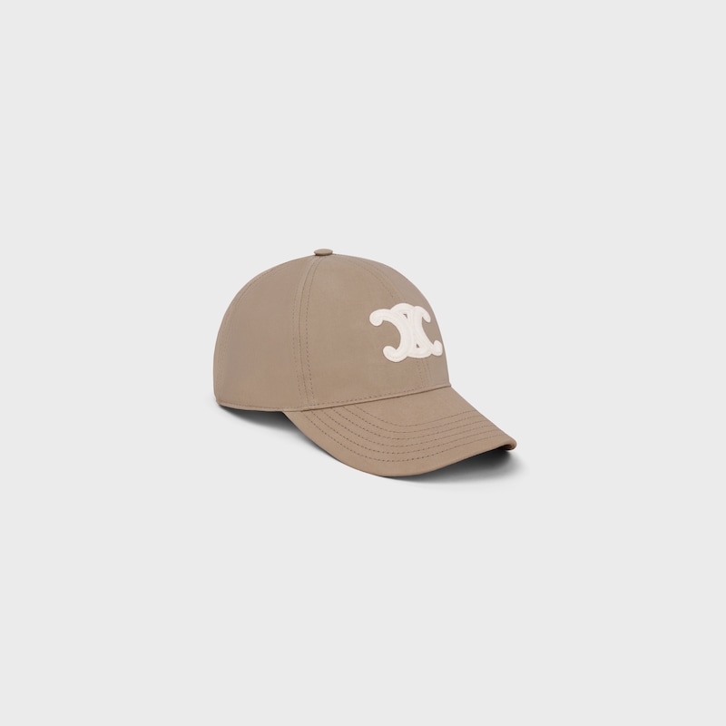 triomphe baseball cap IN cotton gabardine - GREIGE -  - 1 | CELINE