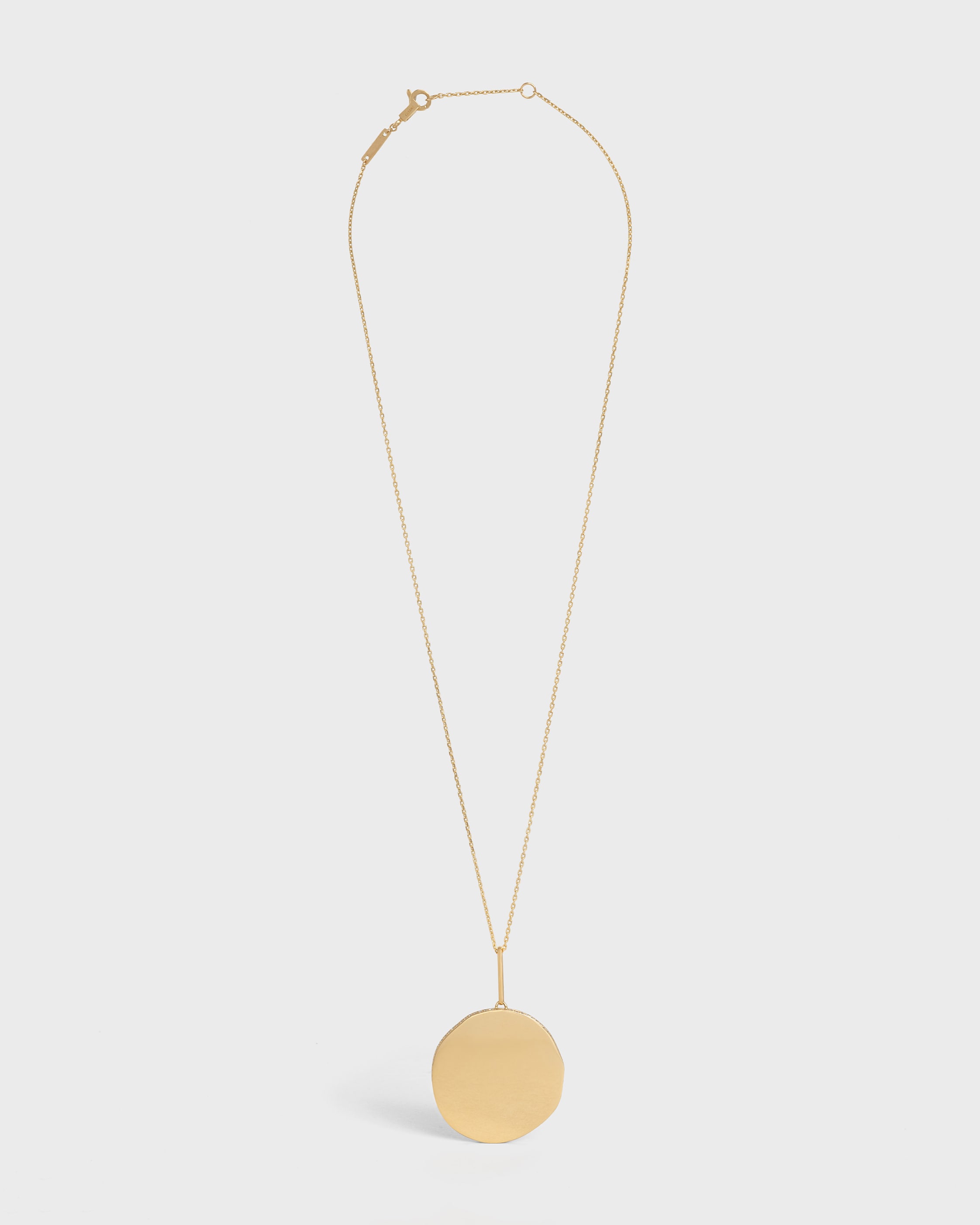 CELINE Medaille Celine Large Necklace in Yellow Gold and Diamonds