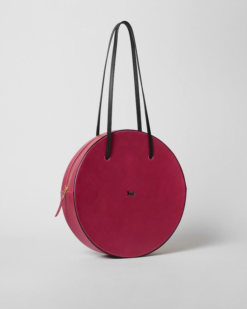 HAT BOX BAG IN SUPPLE SMOOTH CALFSKIN - BURNT RED - ALL BAGS - 1 | CELINE