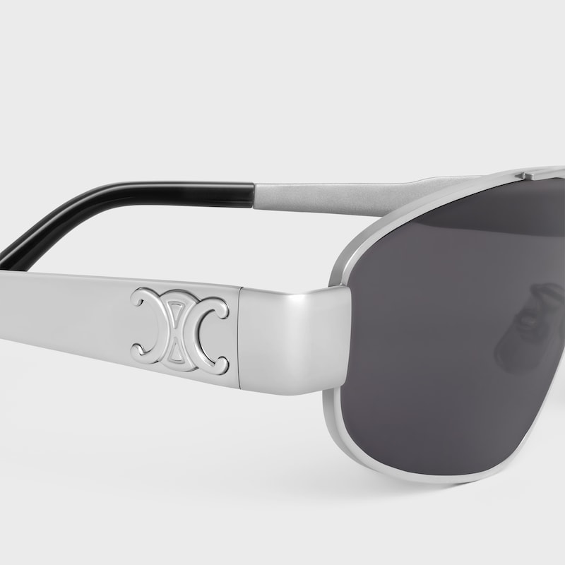 Triomphe Metal 03 Sunglasses in Metal - SILVER / SMOKE -  - 1 | CELINE