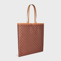 LARGE FLAT SHOPPER IN Triomphe Canvas - BURGUNDY/TAN - TRIOMPHE CANVAS - 2 | CELINE