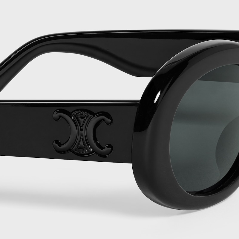 Triomphe 01 Sunglasses in Acetate - BLACK/BLACK -  - 1 | CELINE