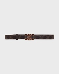 Reversible Strap 25MM IN Taurillon Leather and Triomphe Canvas -  -  - 2 | CELINE