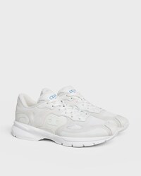 RUNNER SNEAKER IN CALFSKIN, SUEDE CALFSKIN AND MESH - OPTIC WHITE -  - 2 | CELINE