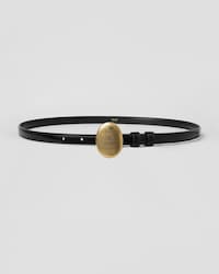 MICRO MAISON CELINE BELT 13MM IN Taurillon Leather - BLACK -  - 2 | CELINE