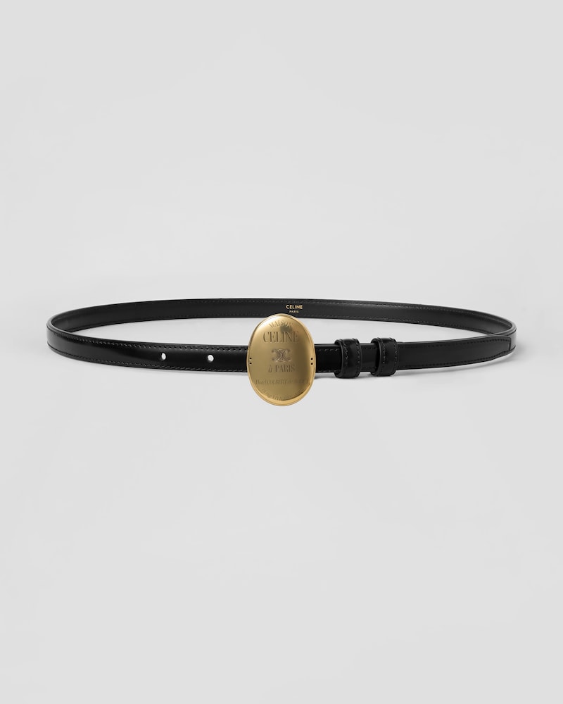 MICRO MAISON CELINE BELT 13MM IN Taurillon Leather - BLACK -  - 1 | CELINE