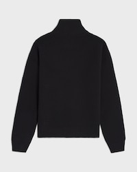 trucker sweater IN ribbed wool - BLACK -  - 2 | CELINE