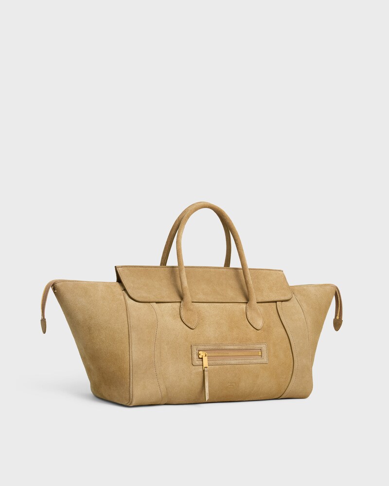 LUGGAGE IN SUEDE CALFSKIN - BEIGE - LUGGAGE - 1 | CELINE