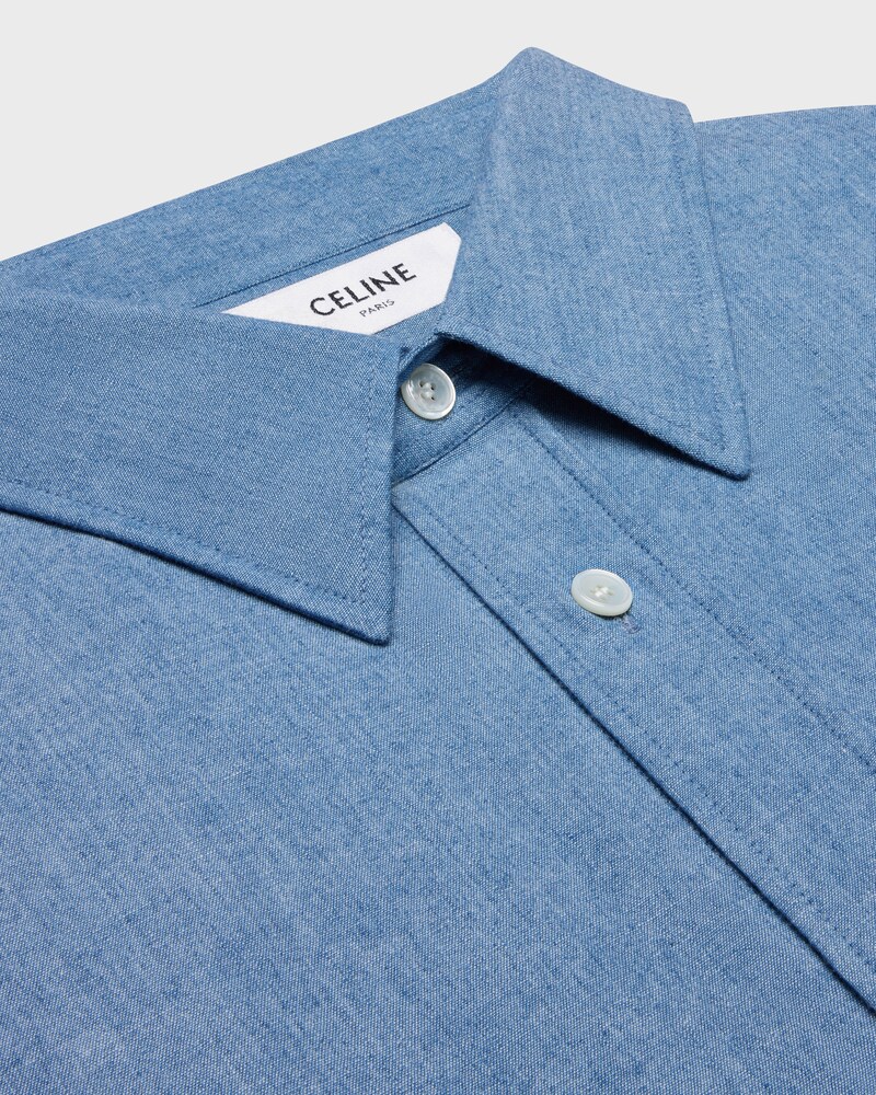 loose shirt in chambray cotton - INDIGO RINSE -  - 1 | CELINE