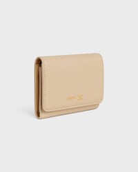 FINE WALLET TRIOMPHE STAMP IN GRAINED SUPPLE CALFSKIN - DEEP IVORY / SANDCASTLE - WALLETS - 2 | CELINE
