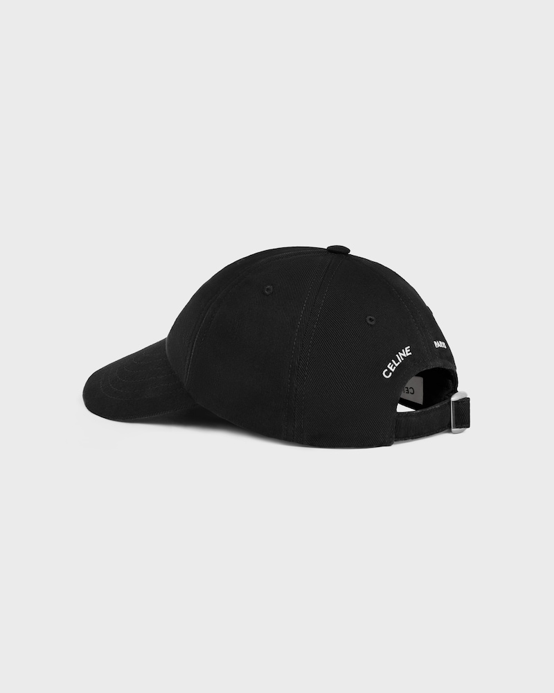  casquette baseball vivienne twill de coton - Noir/Blanc -  - 1 | CELINE