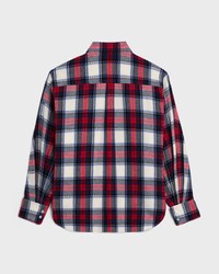 CAMISA DE CACHEMIRA A CUADROS - Negro/rojo/blanco -  - 2 | CELINE