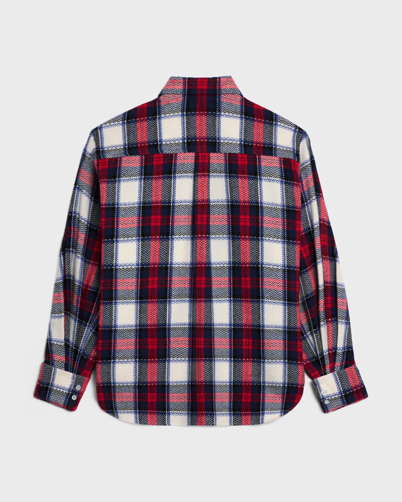shirt IN checked cashmere - BLACK/RED/WHITE -  - 1 | CELINE