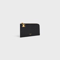 PORTE-CARTES LONG ZIPPé VEAU GRAINé - Noir - PORTE-CARTES - 2 | CELINE