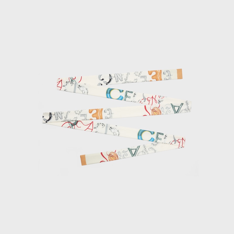 ribbon IN SILK TWILL - BEIGE/LATTE/MULTICOLOR -  - 1 | CELINE