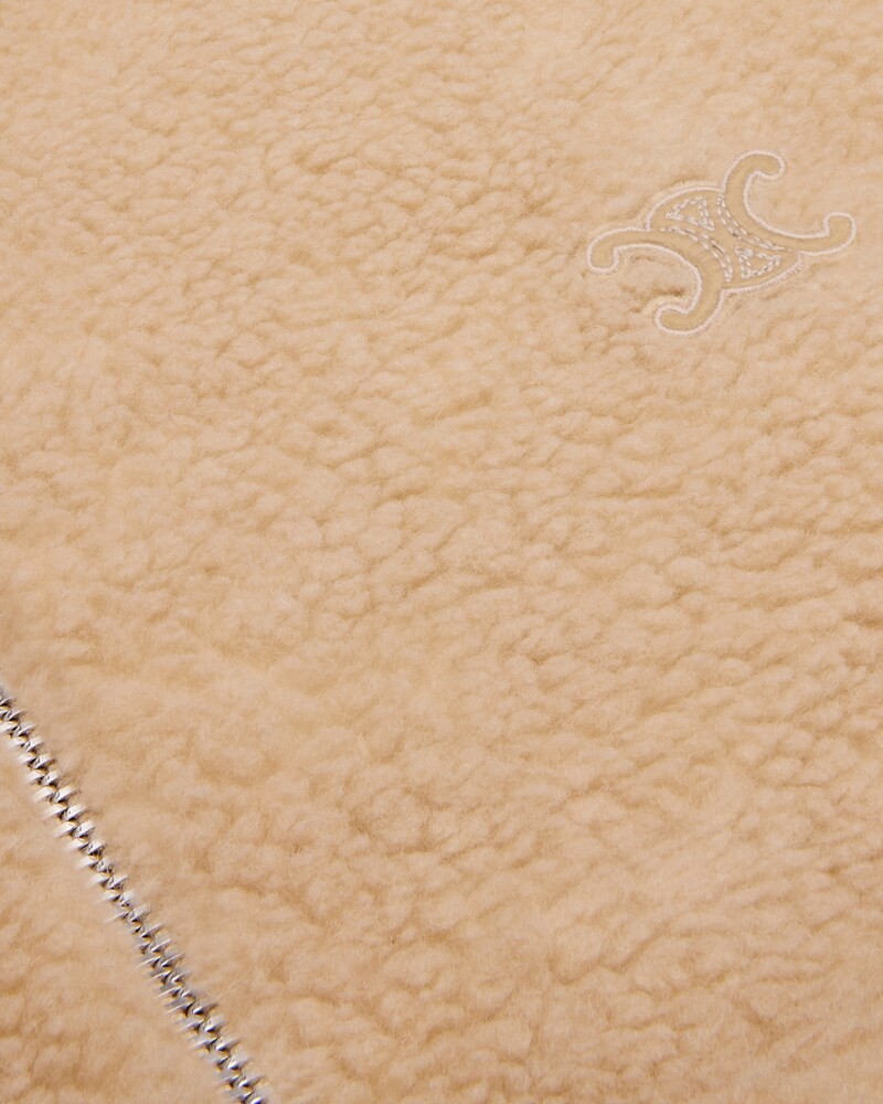 hooded jacket IN polar fleece - BEIGE -  - 1 | CELINE