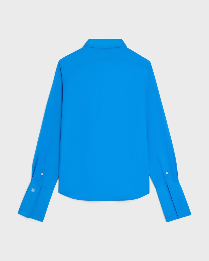 shirt IN silk poplin - LAGOON -  - 1 | CELINE
