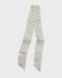 lavalliere IN silk twill - CREME/MARINE -  - 2 | CELINE
