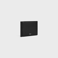 bill clip wallet IN GRAINED CALFSKIN - BLACK - WALLETS - 2 | CELINE