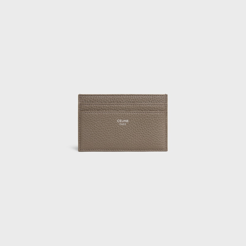 CARD HOLDER IN GRAINED CALFSKIN - SOURIS - CARD HOLDERS - 1 | CELINE