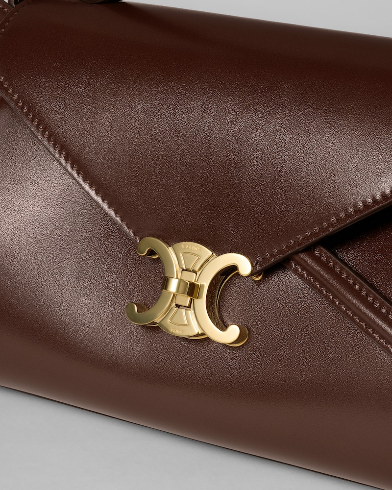 FLAIR BAG PICCOLA IN PELLE DI VITELLO LUCIDA - CASTAGNA - PER LA SERA - 1 | CELINE