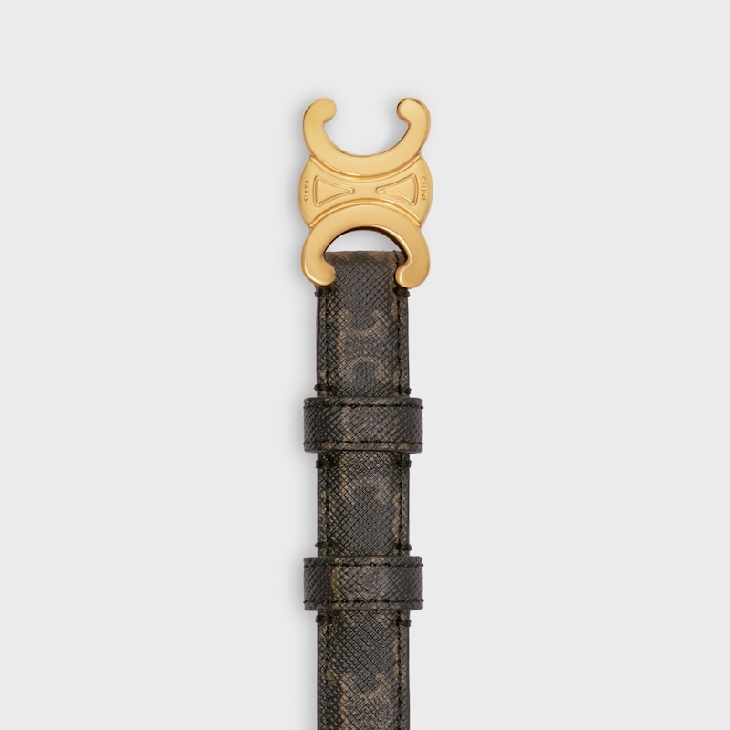 Triomphe Belt 18MM IN TRIOMPHE CANVAS - TAN -  - 1 | CELINE