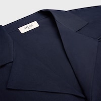 SCOUT SHIRT IN COTTON AND LINEN CLOTH - NAVY -  - 2 | CELINE