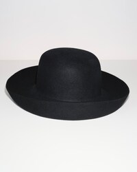 blossom hat IN wool felt - BLACK -  - 1 | CELINE