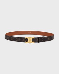 Triomphe Belt 25MM  IN Triomphe Canvas - TAN -  - 1 | CELINE